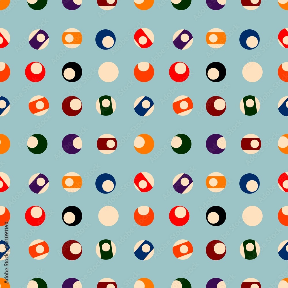 Cartoon game seamless billiards balls pattern for fabrics and ...