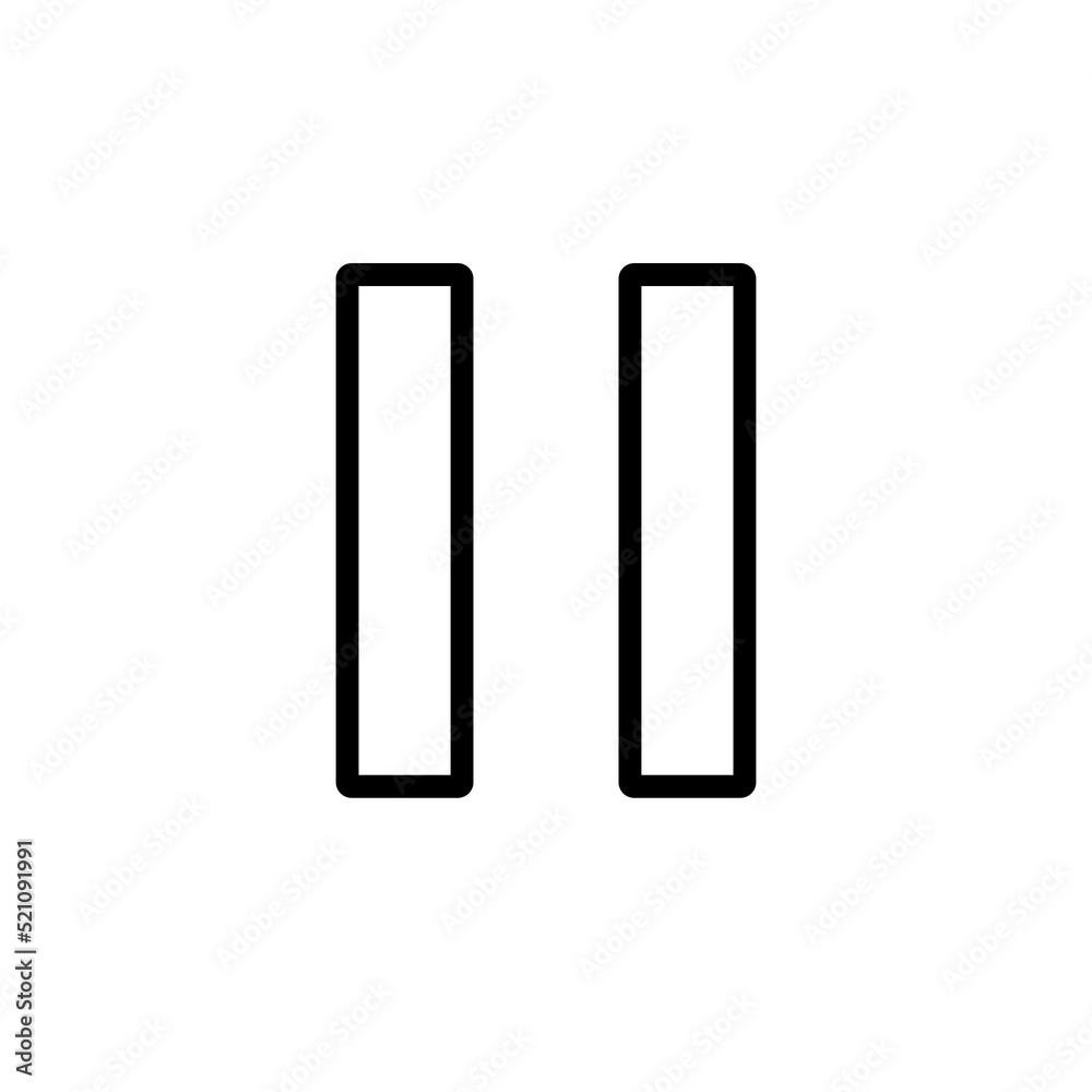 Multimedia web icon, puase icon Multimedia web icon, puase icon