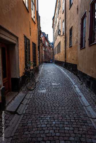 Alley in Gamla Stan in Stockholm, Sweden