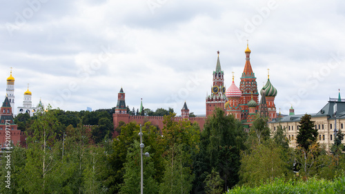 Moscow Kremlin in Russia, beautiful postcard for tourists