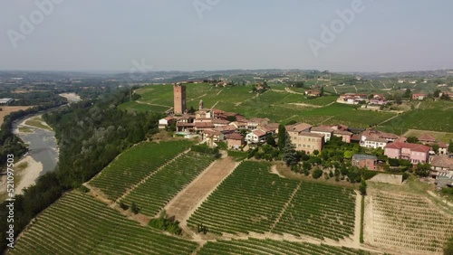 Barbaresco Aerial View in Langhe Monferrato, Piedmont