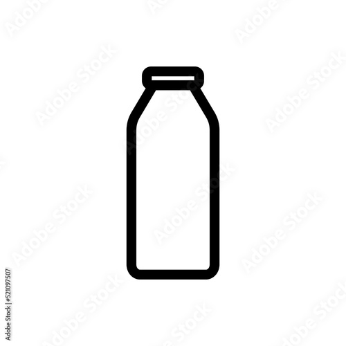 Bottle icon. Milk bottle icon. Milk bottle vector illustration. Best used for beverage illustration symbol.