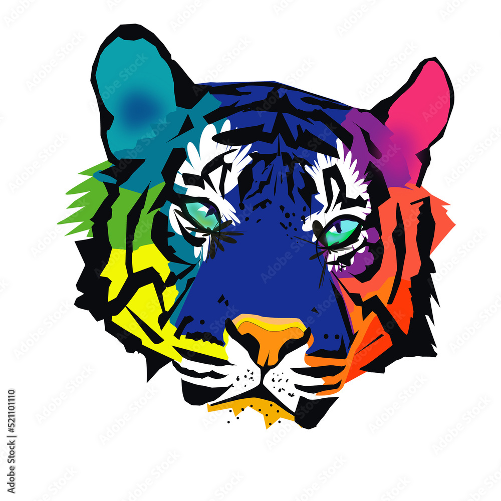 Obraz premium tiger head silhouette