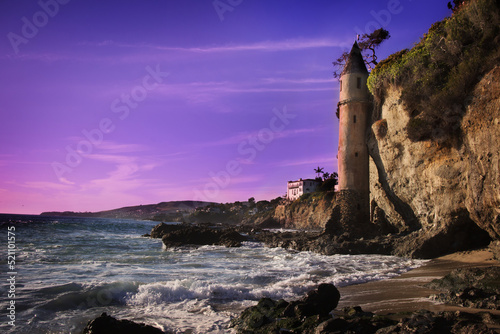 Fotografie, Obraz Pirate Tower in Purple