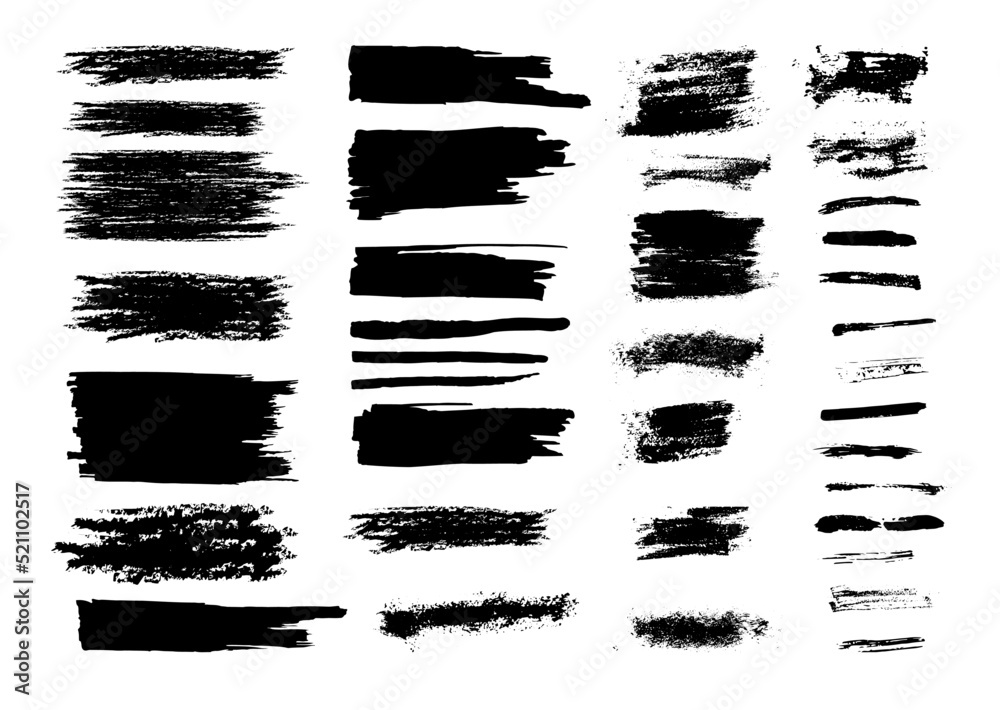 Frame made of black brush strokes. Vector illustration Frame made of black brush strokes. Vector illustration