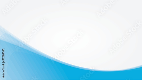 Abstract white background with blue curve bottom border.