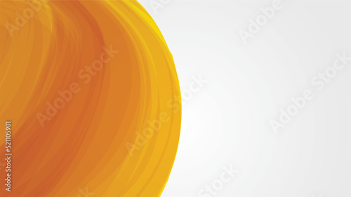 Abstract curvy orange liquid flow border.