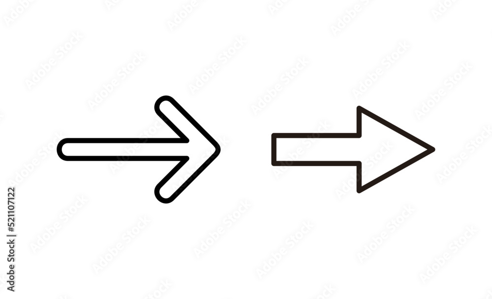 Arrow icon vector. Arrow sign and symbol for web design. Arrow icon vector. Arrow sign and symbol for web design.