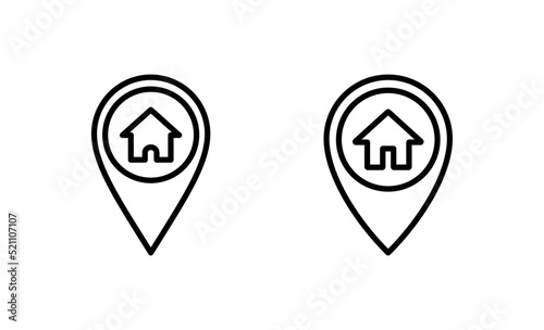 Free Download Address icon vector. home location sign and symbol. pinpoint - GFXLoad