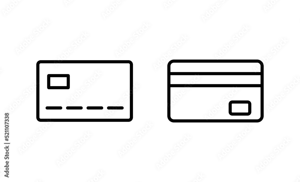 Credit card icon vector. Credit card payment sign and symbol Credit card icon vector. Credit card payment sign and symbol
