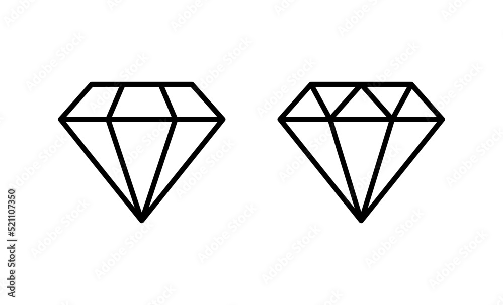 Diamond icon vector. diamond gems sign and symbol Diamond icon vector. diamond gems sign and symbol