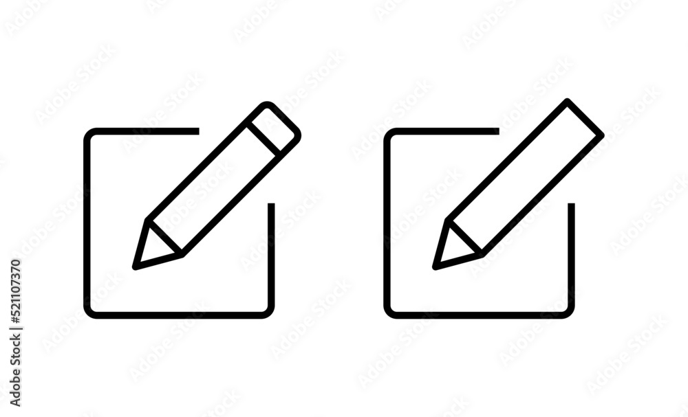 Edit icon vector. edit document sign and symbol. edit text icon. pencil. sign up Edit icon vector. edit document sign and symbol. edit text icon. pencil. sign up