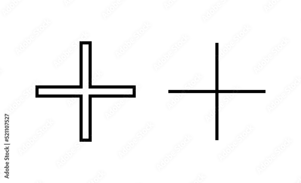 Plus icon vector. Add plus sign and symbol Plus icon vector. Add plus sign and symbol