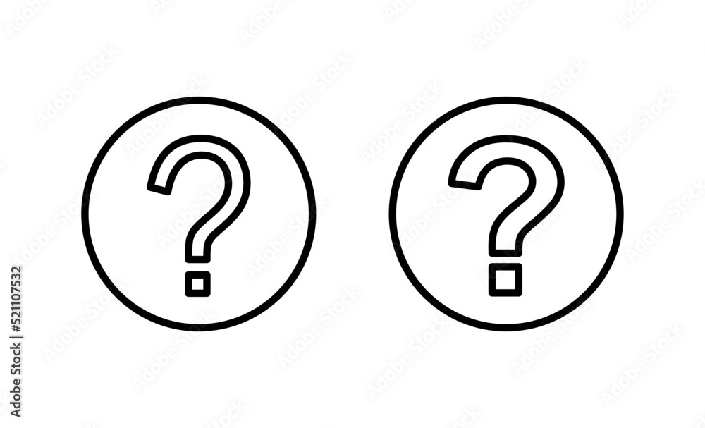 Question icon vector. question mark sign and symbol Question icon vector. question mark sign and symbol