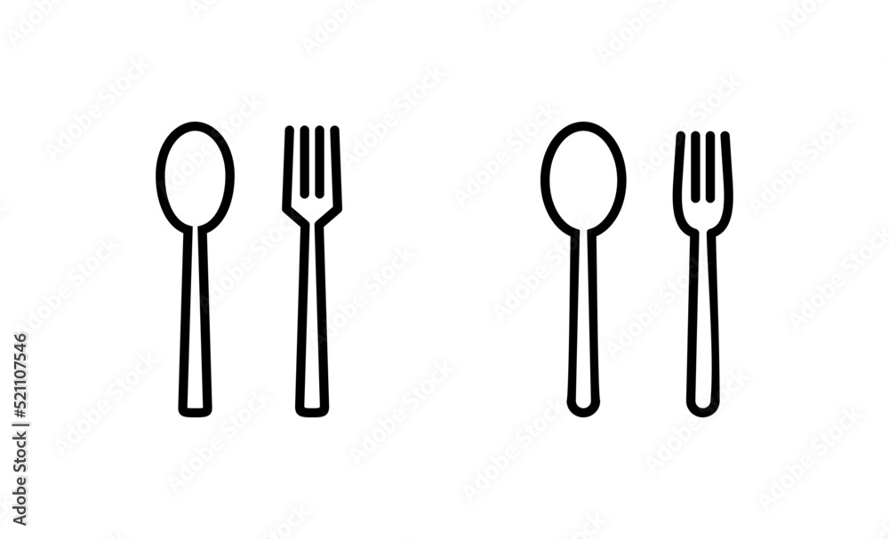 spoon and fork icon vector. spoon, fork and knife icon vector. restaurant sign and symbol spoon and fork icon vector. spoon, fork and knife icon vector. restaurant sign and symbol