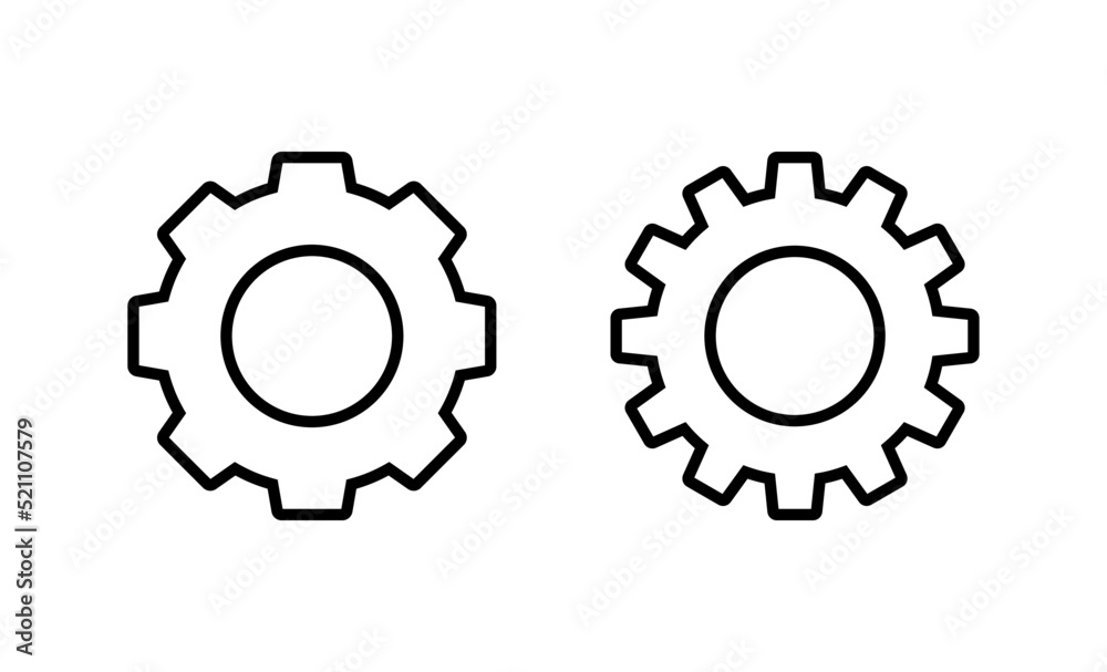 Setting icon vector. Cog sign and symbol. Gear Sign Setting icon vector. Cog sign and symbol. Gear Sign