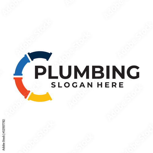 plumbing logo vector design template
