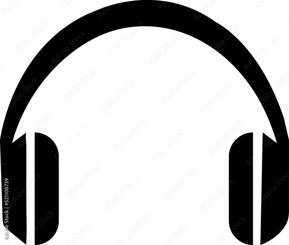 headphones icon on white background headphones icon on white background