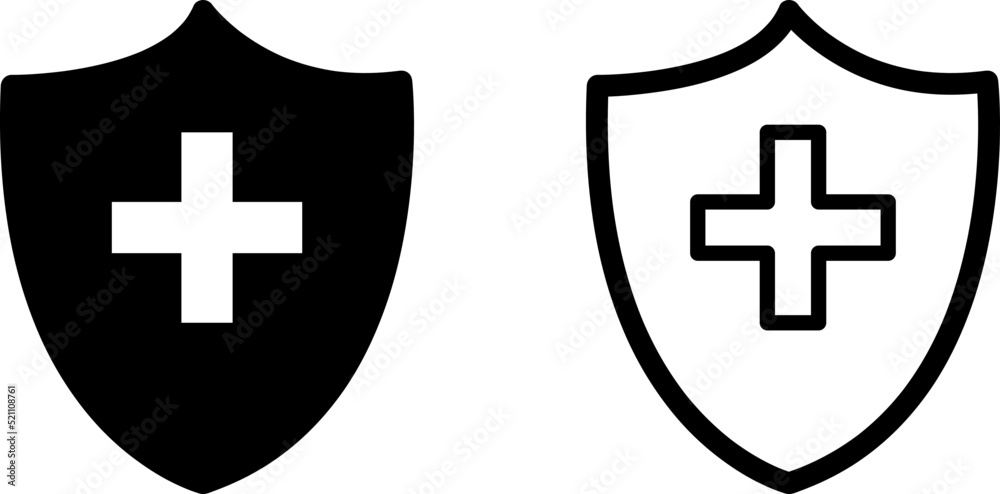 Fototapeta premium Health insurance icon set. Insurance health document icon on white background..eps