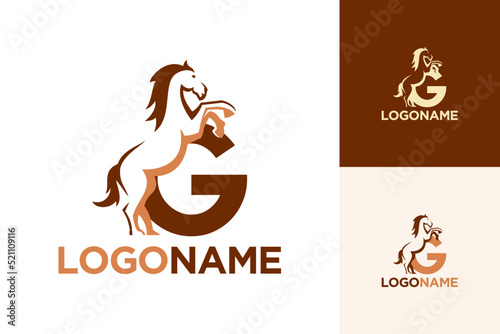 Letter G and horse concept. Very suitable for symbol, logo, company name, brand name, personal name, icon and many more.