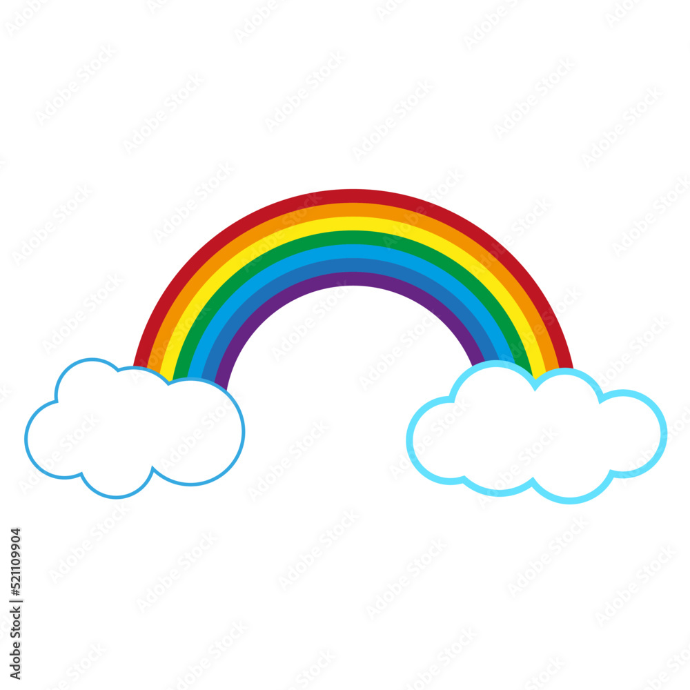 Cartoon rainbow clouds. Vector illustration. stock image. Cartoon rainbow clouds. Vector illustration. stock image.