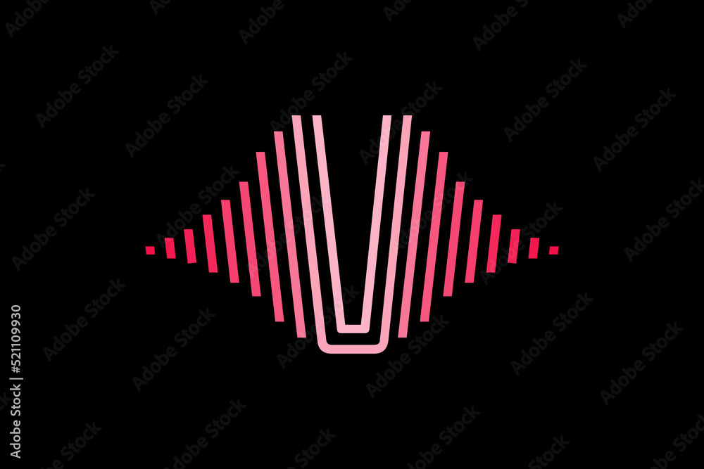 Initial letter with pulse music player element. Very suitable for symbol, logo, company name, brand name, personal name, icon and many more. Initial letter with pulse music player element. Very suitable for symbol, logo, company name, brand name, personal name, icon and many more.