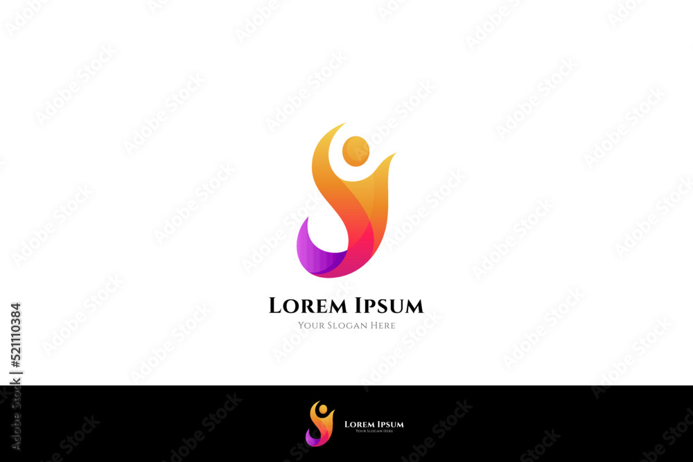 people simple logo design template, good for healthcare, physiotherapy, sport and fitness people simple logo design template, good for healthcare, physiotherapy, sport and fitness
