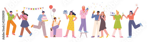 Photography A lot of people are gathering and having a birthday party