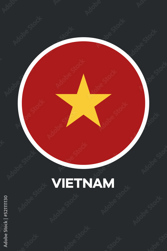 Poster with the flag of Vietnam Poster with the flag of Vietnam