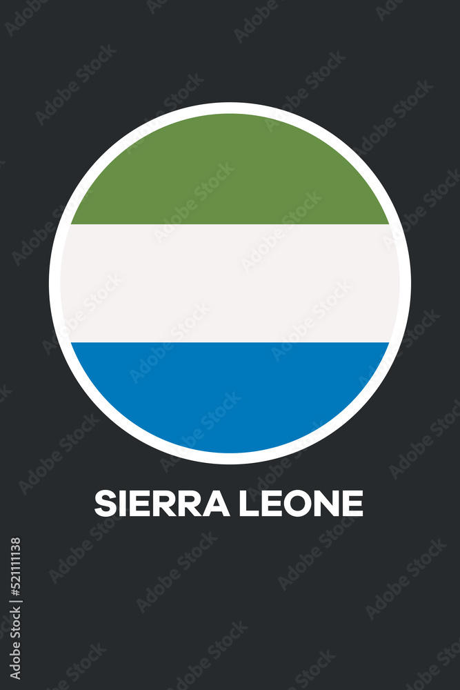 Poster with the flag of Sierra Leone Poster with the flag of Sierra Leone