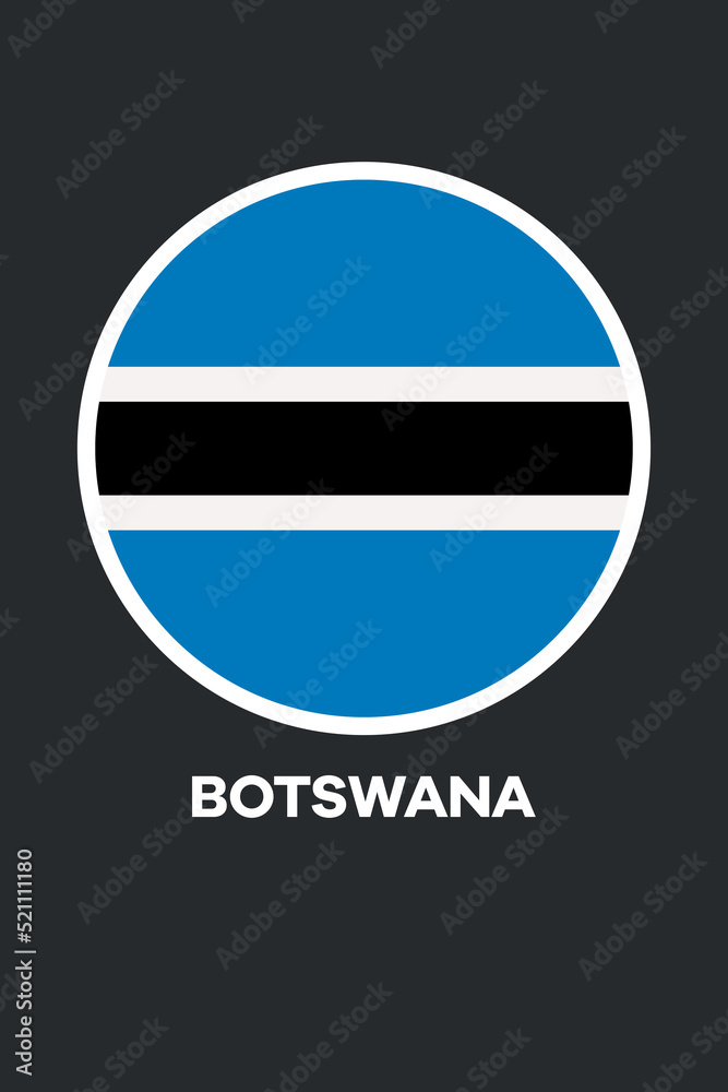 Poster with the flag of Botswana Poster with the flag of Botswana
