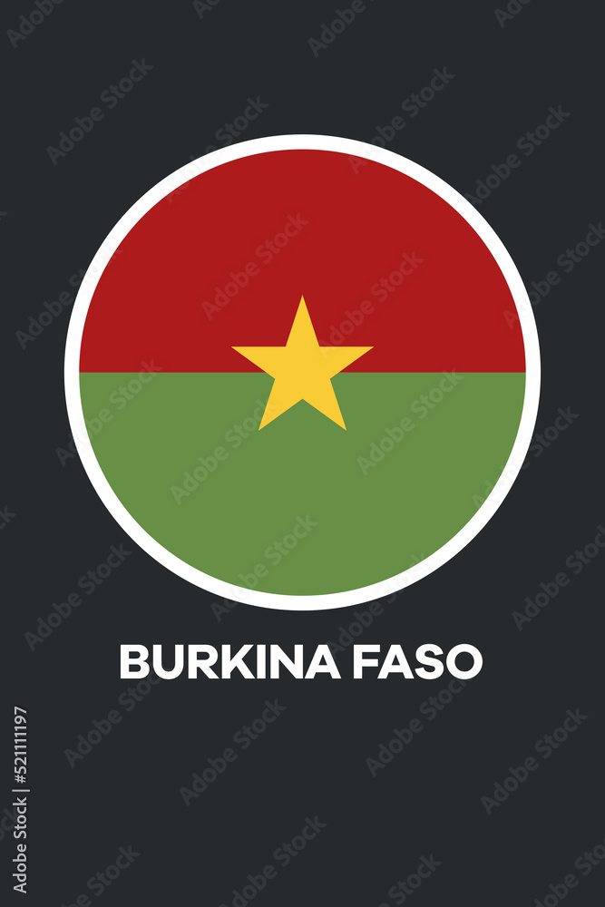 Poster with the flag of Burkina Faso Poster with the flag of Burkina Faso