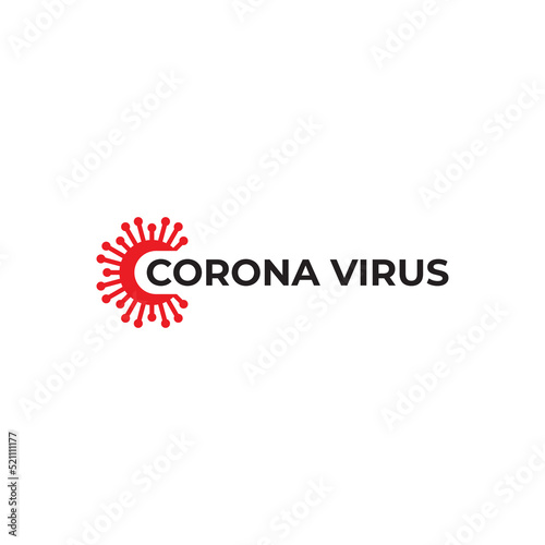 corona virus logo vector template