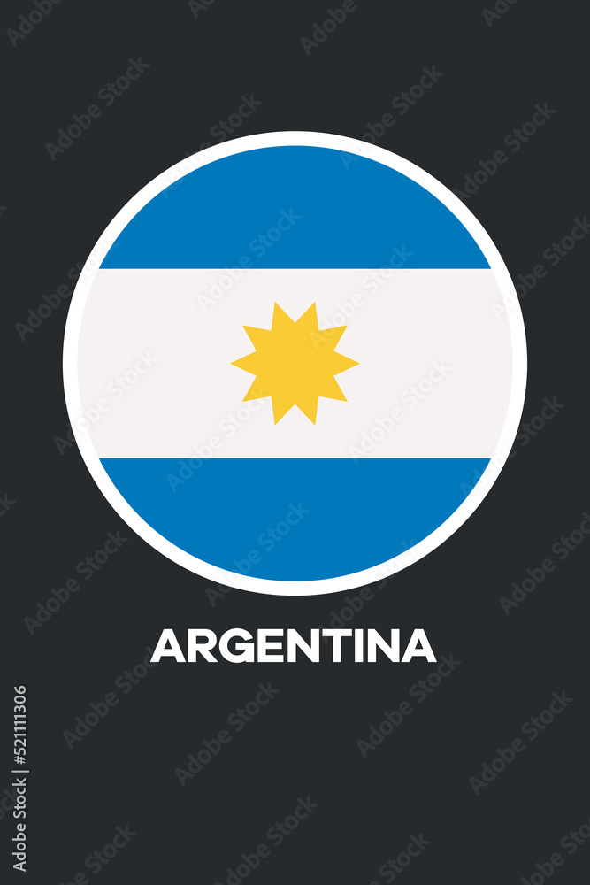 Poster with the flag of Argentina Poster with the flag of Argentina