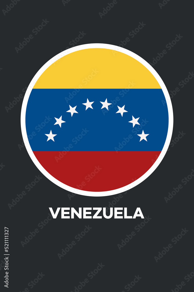 Poster with the flag of Venezuela