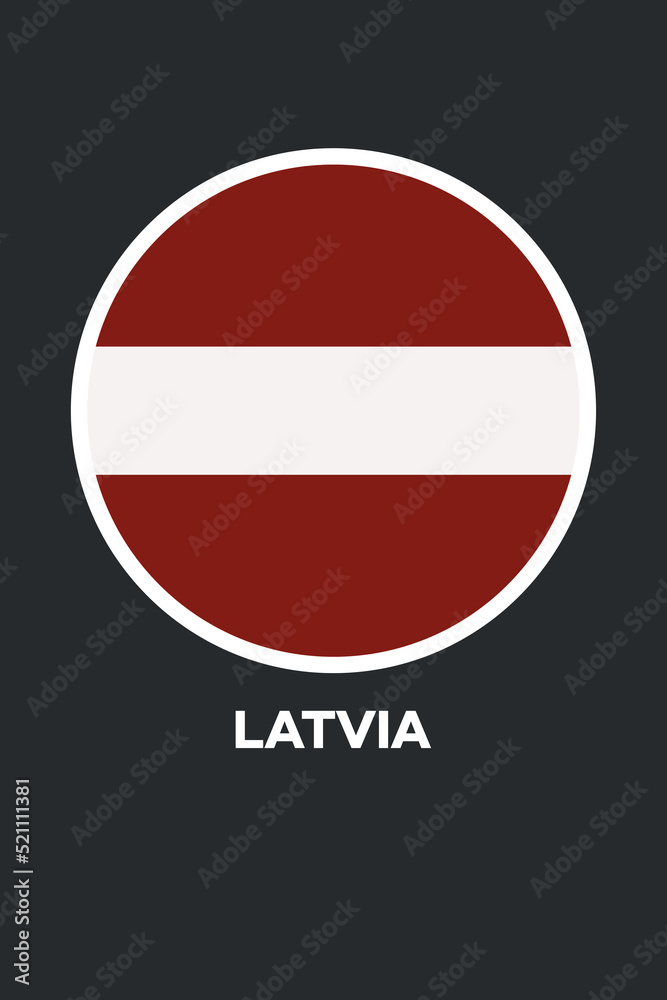 Poster with the flag of Latvia Poster with the flag of Latvia