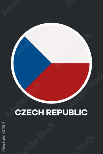 Poster with the flag of Czech Republic