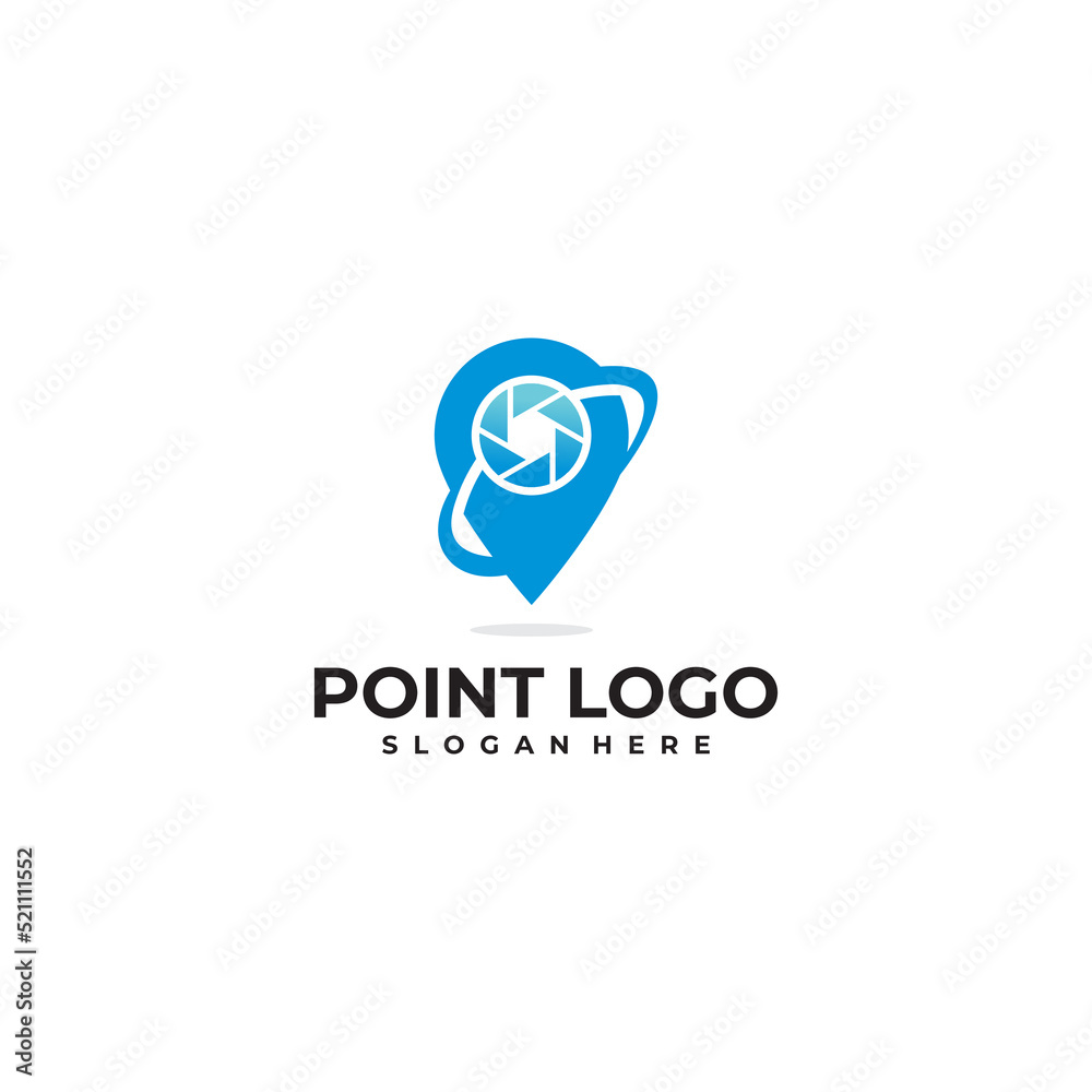 point and shutter logo vector template