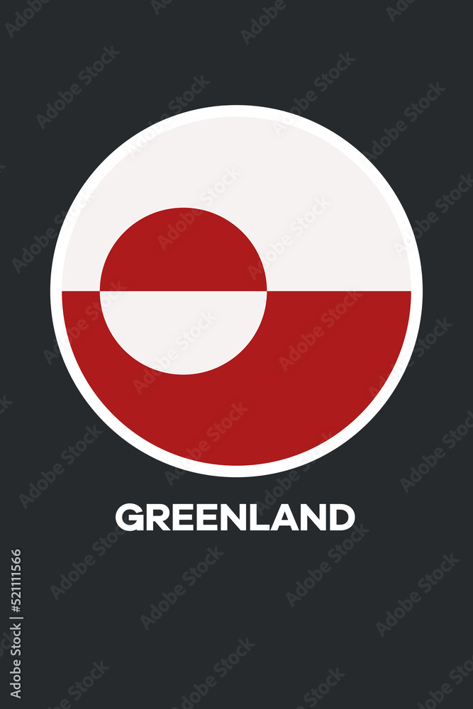 Poster with the flag of Greenland Poster with the flag of Greenland