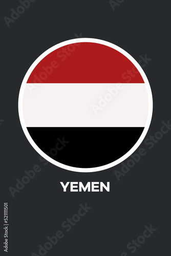 Poster with the flag of Yemen