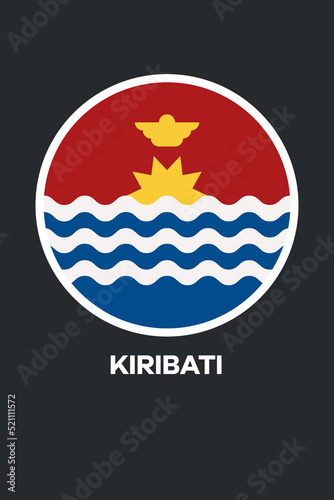 Poster with the flag of Kiribati