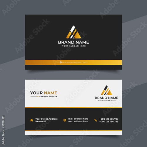 Black and gold luxury business card design template