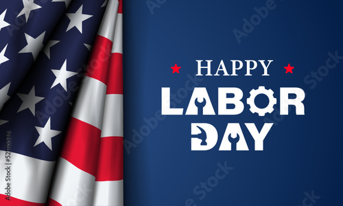 Happy Labor Day Background Design. Greeting Card, Banner, Poster. Vector Illustration.