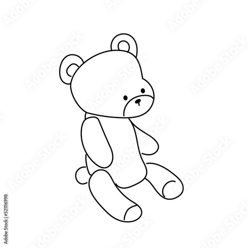 くま　ぬいぐるみ　シンプル