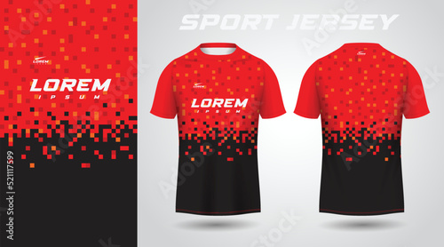 red black shirt sport jersey design