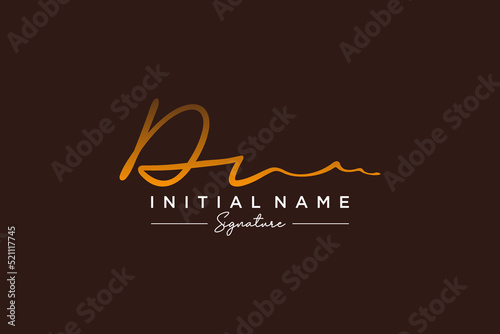 Initial DR signature logo template vector. Hand drawn Calligraphy lettering Vector illustration.