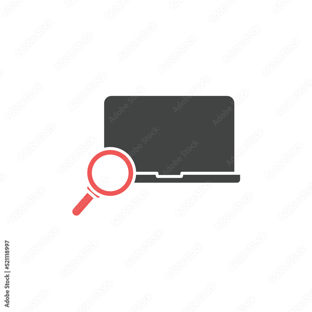 magnifier, pc monitor icons symbol vector elements for infographic web magnifier, pc monitor icons symbol vector elements for infographic web