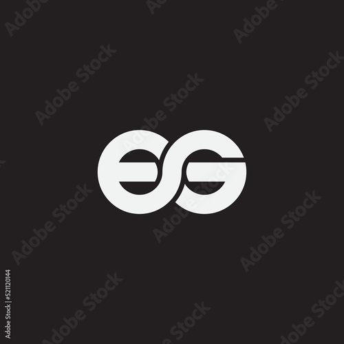 Letter EG monogram logo template. Initial sports logo.