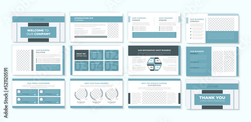 Business PowerPoint presentation template with ppt proposal marketing slides brochure design