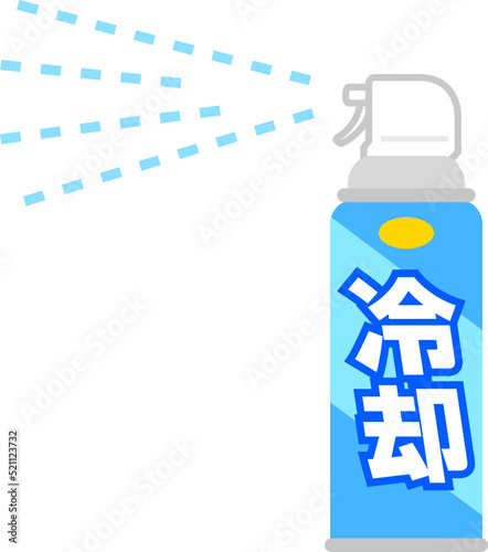 噴射中の冷却スプレー